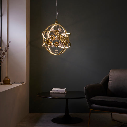 Golden Opulence LED Pendant Light