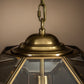 Small Brass Ceiling Pendant with Square & Triangle Shape Frames