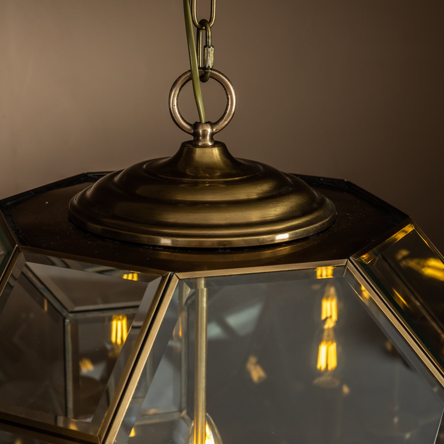 Contemporary Brass Pendant Chandelier