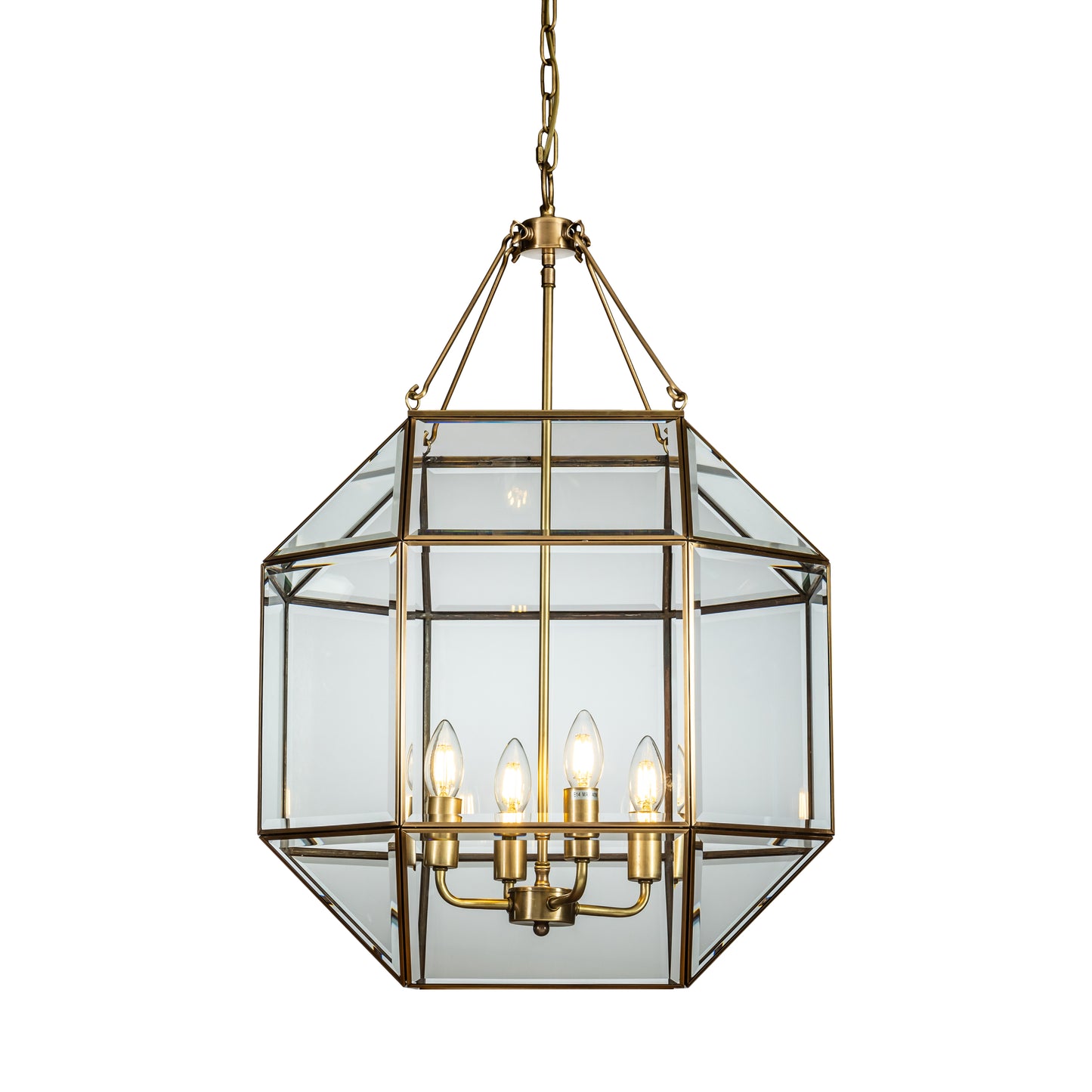 Contemporary Brass Pendant Chandelier