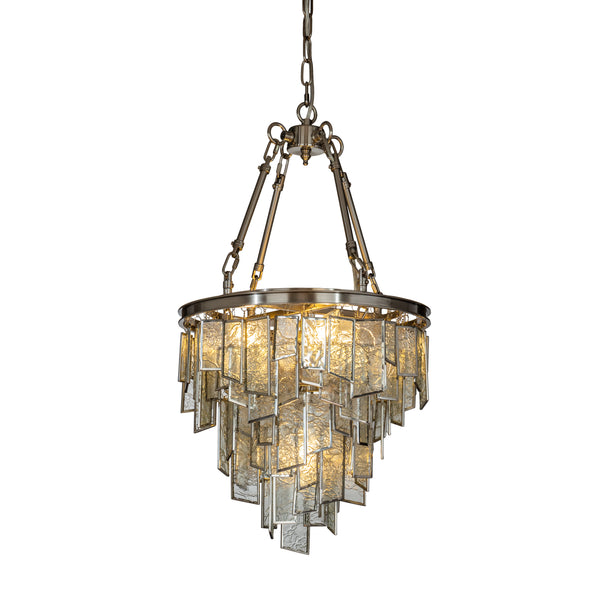 Small 4 Light Satin Nickel Ceiling Chandelier