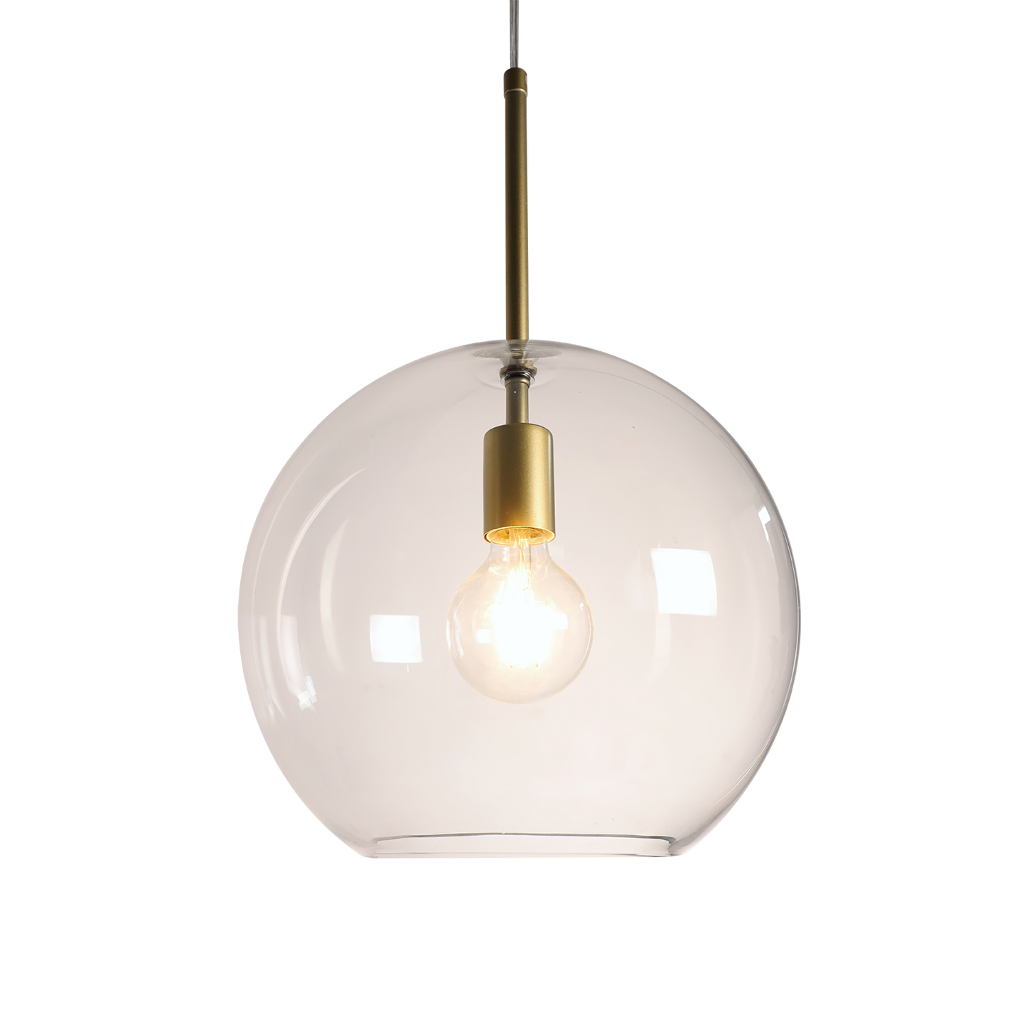 Modern Matt Black and Gold Pendant Light