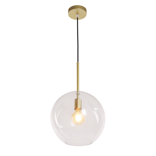 Modern Matt Black and Gold Pendant Light