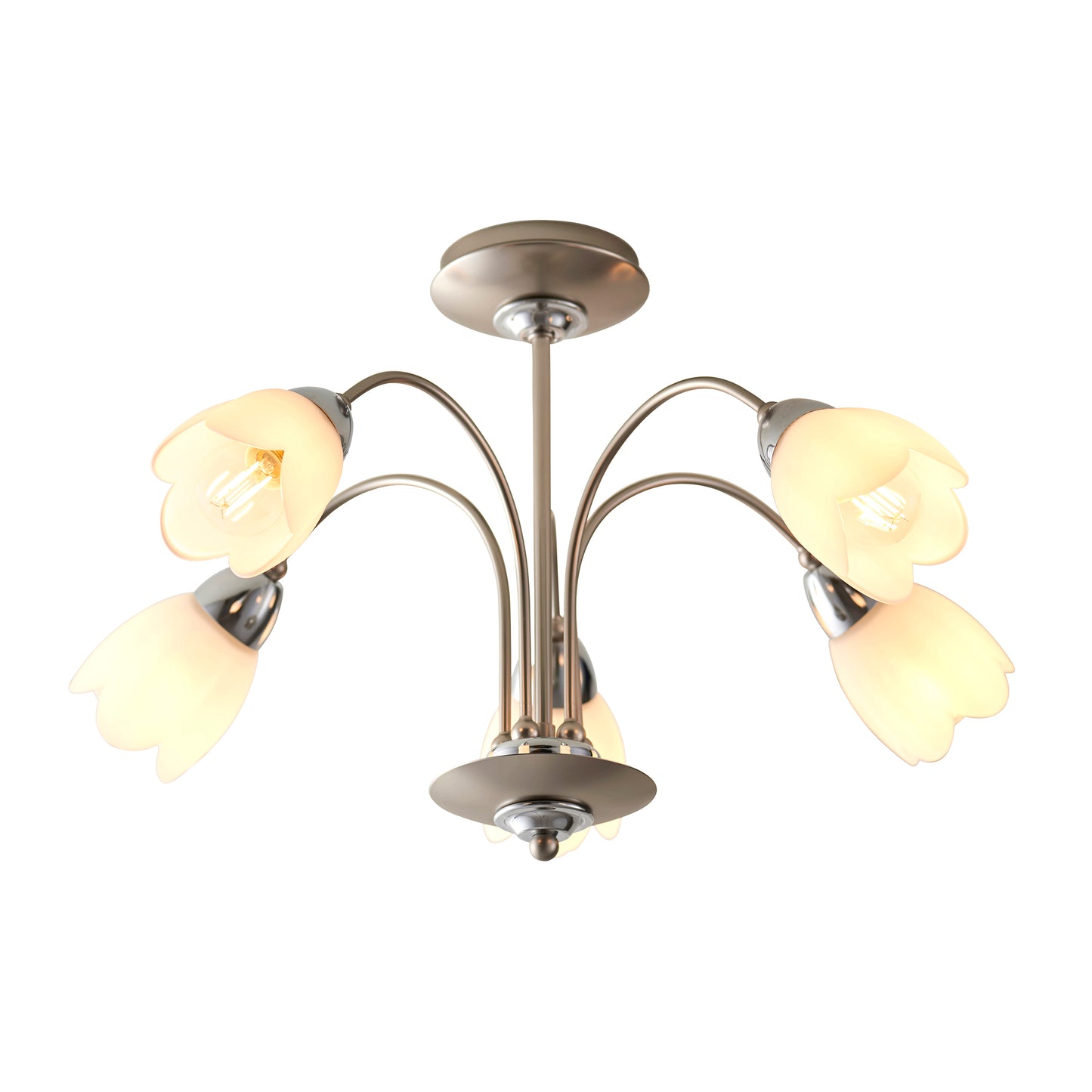 Petal Large Semi Flush Light