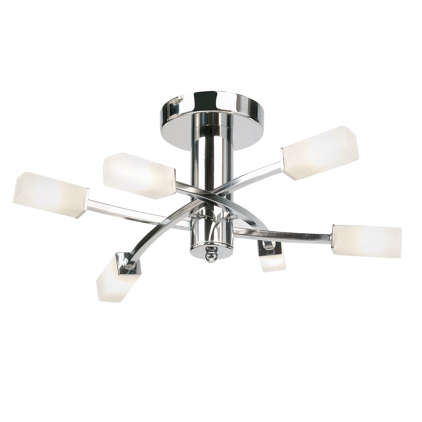 Sleek Chrome Semi Flush Light