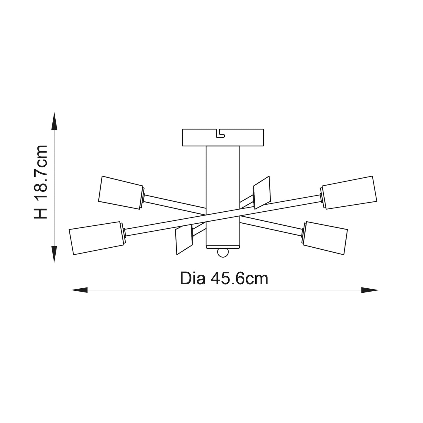 Sleek Chrome Semi Flush Light