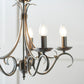 Antique Silver 5-Light Ceiling Fitting