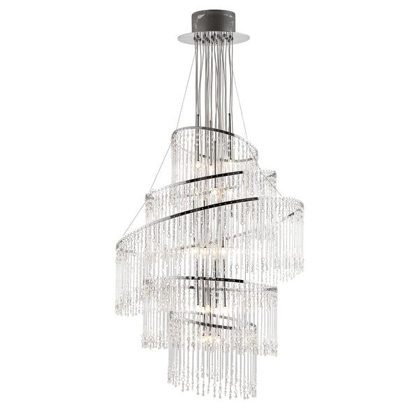 Crystal Cascade 24-Light Chandelier