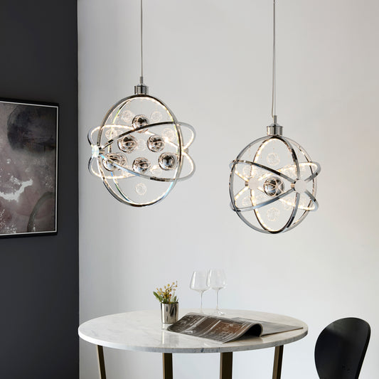 Modern Chrome LED Pendant Light