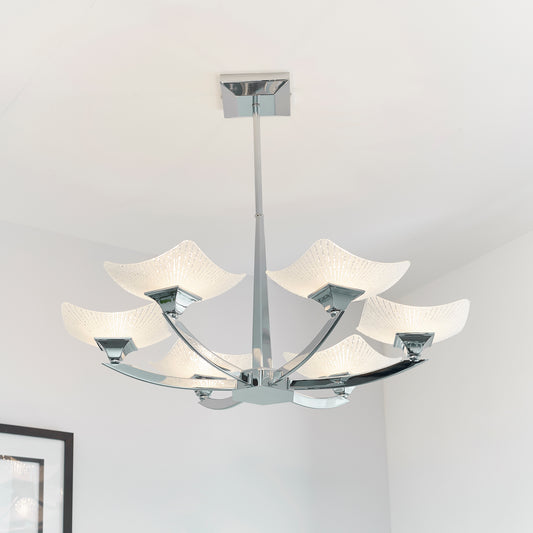 Polished Chrome 6-Light Ceiling Fixture