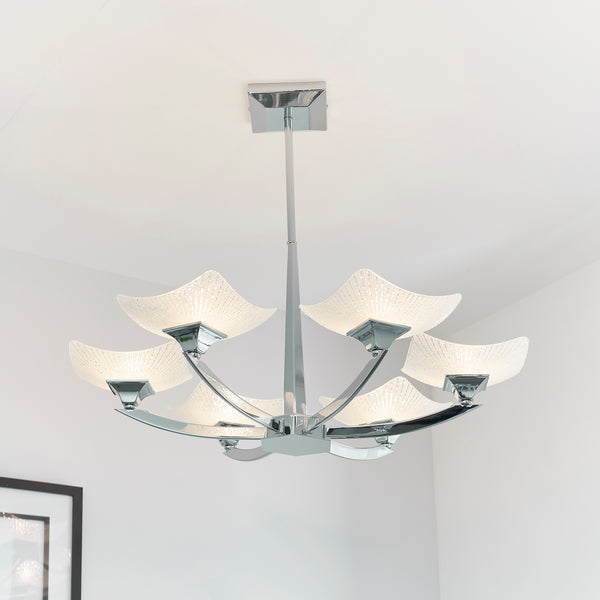 Polished Chrome 6-Light Ceiling Fixture