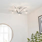 Contemporary Chrome Effect Semi Flush Fitting