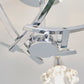 Contemporary Chrome Effect Semi Flush Fitting