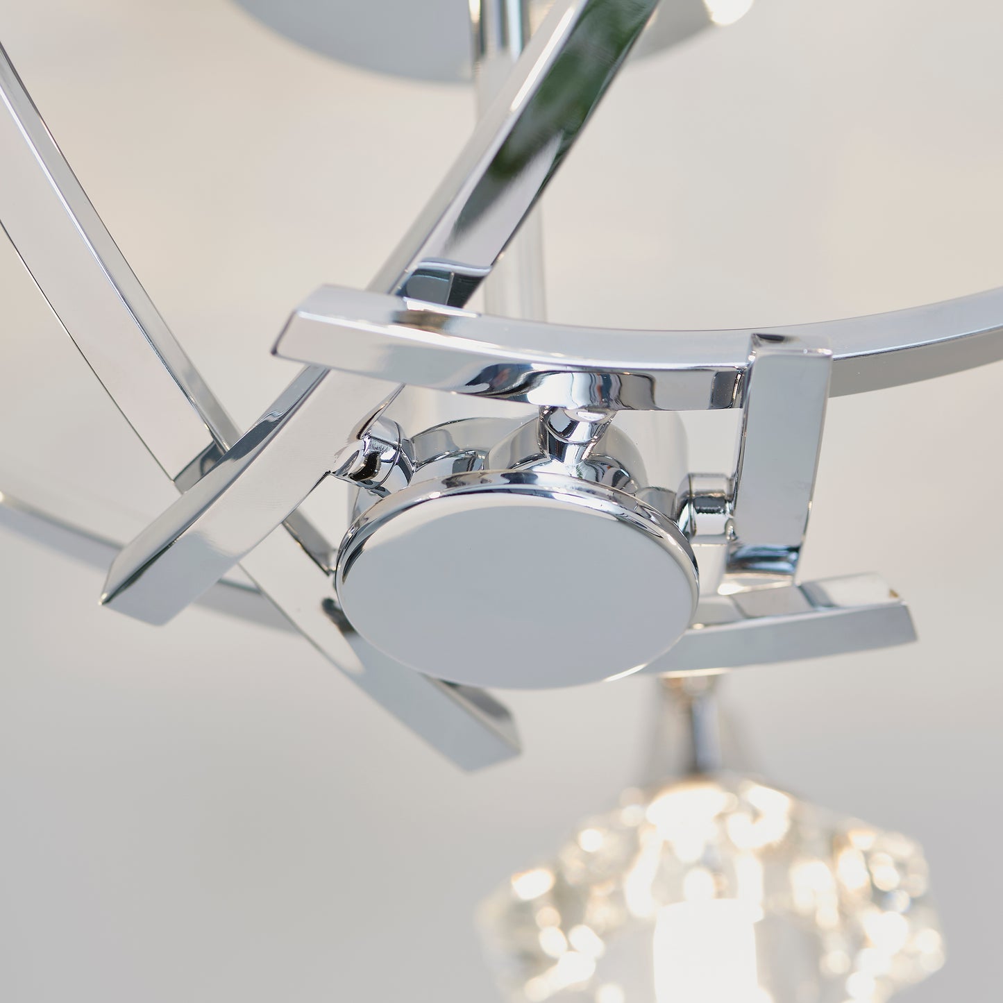 Contemporary Chrome Effect Semi Flush Fitting