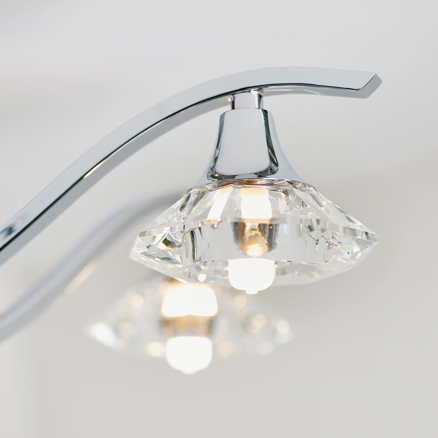 Contemporary Chrome Effect Semi Flush Fitting