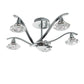 Contemporary Chrome Effect Semi Flush Fitting