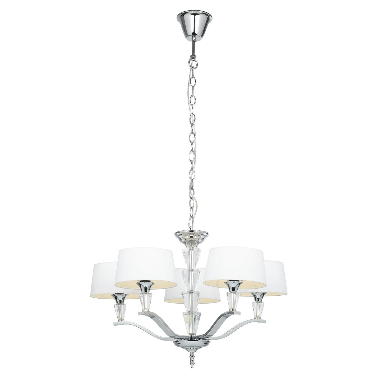 Graceful Elegance 5-Light Chrome Effect Fitting