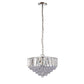 Chrome Finish Pendant Clear Acrylic