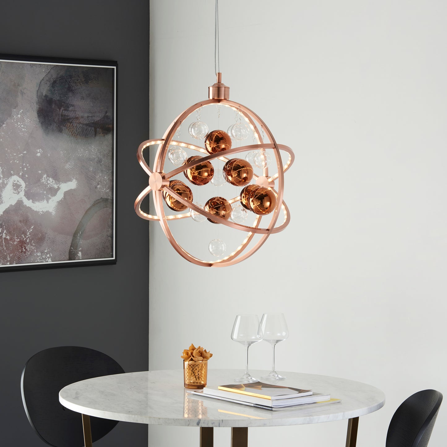 Polished Copper LED Pendant Light