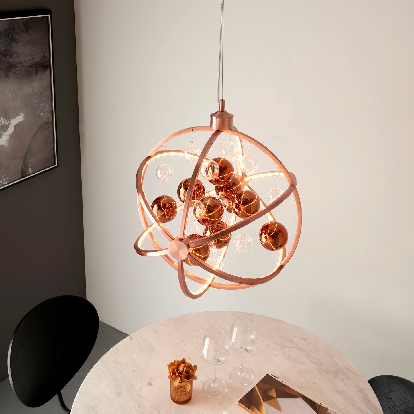 Polished Copper LED Pendant Light