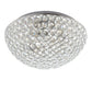 Luxury Crystal Chrome Bathroom Flush Light