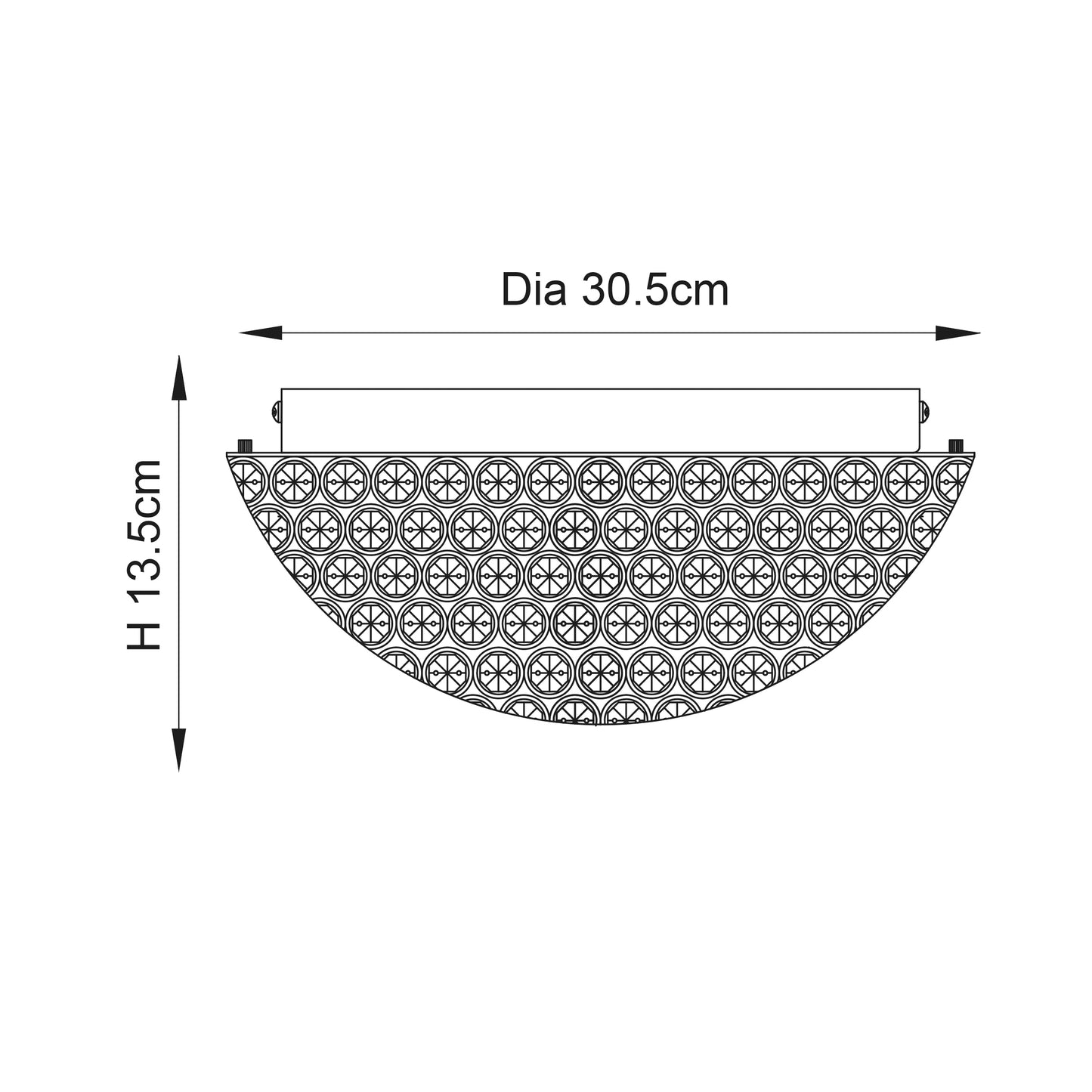 Luxury Crystal Chrome Bathroom Flush Light