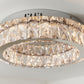 Crystal Chrome Bathroom Flush Light