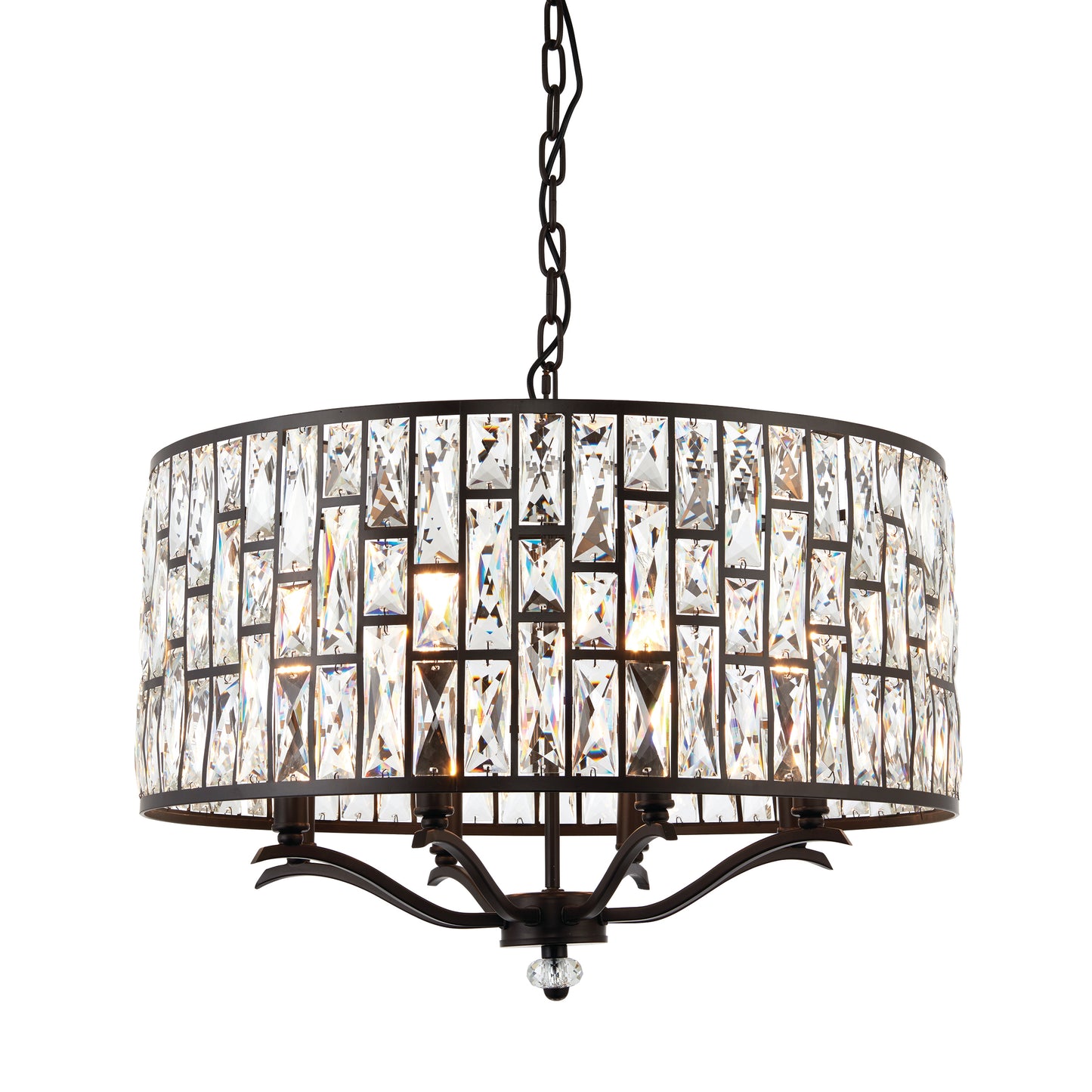 Tiered Crystal Pendant Light