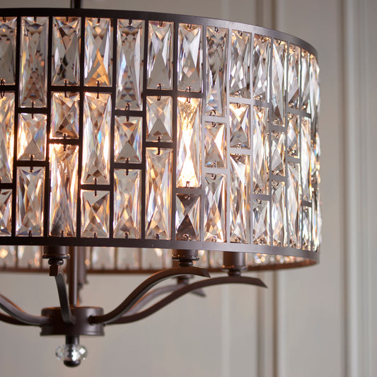 Tiered Crystal Pendant Light