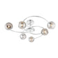 Sleek Chrome Semi-Flush Ceiling Light