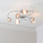 Sleek Chrome Semi-Flush Ceiling Light