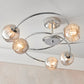 Sleek Chrome Semi-Flush Ceiling Light