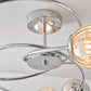 Sleek Chrome Semi-Flush Ceiling Light