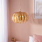 Opulent Gold Leaf Floral Pendant Light Fixture