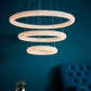 Crystal Ice Triple Hoop Pendant Light