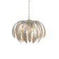 Opulent Silver Leaf Floral Pendant Light