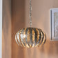 Opulent Silver Leaf Floral Pendant Light