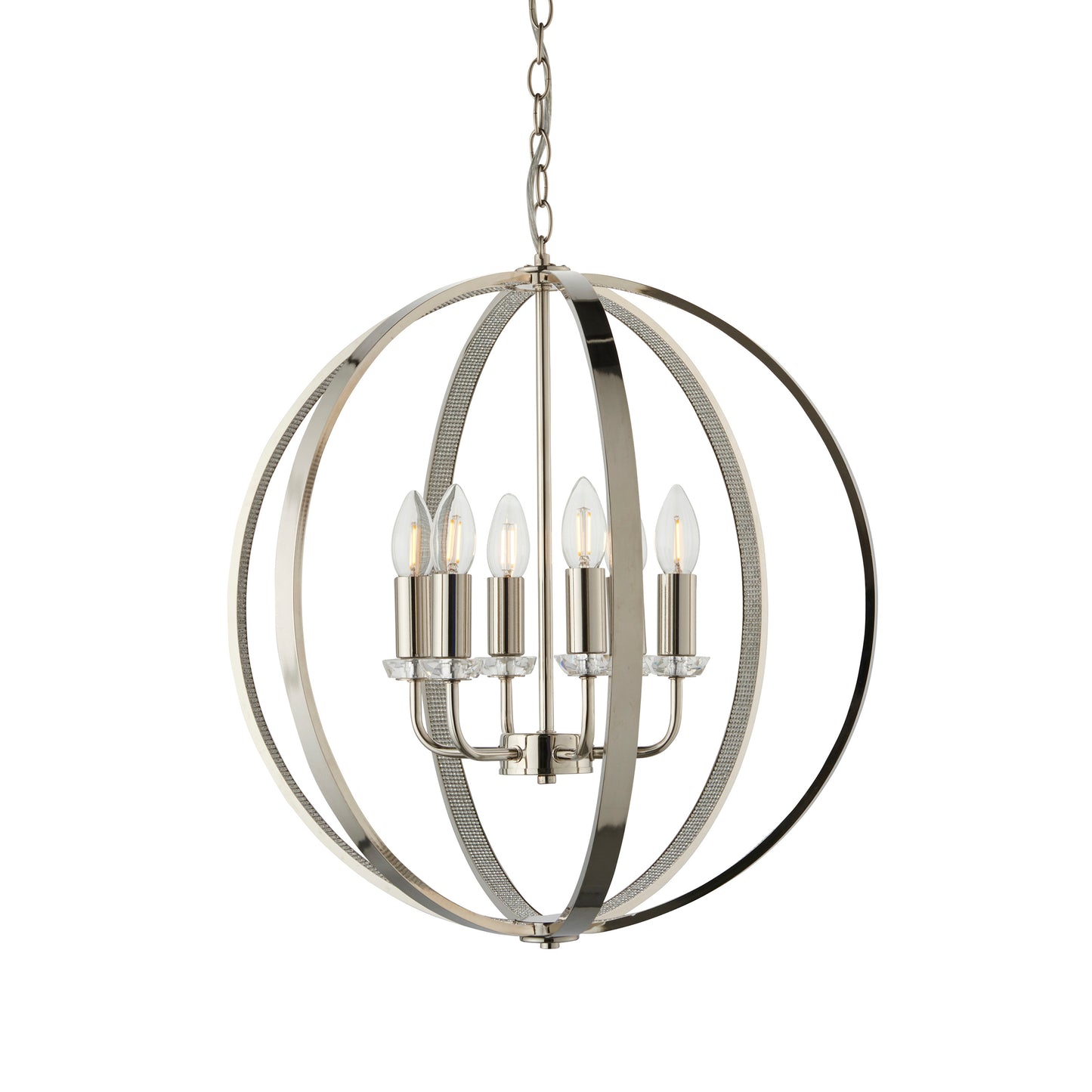 Polished Nickel Pendant with Reflective Details