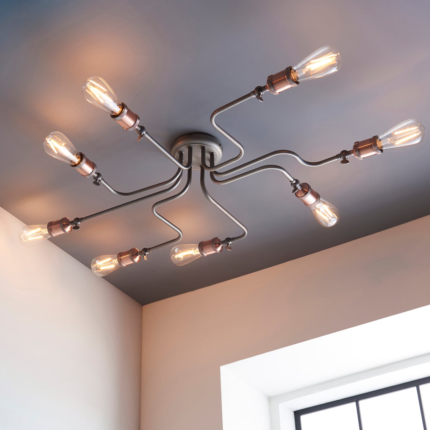 Sophisticated Satin Nickel Ceiling Light