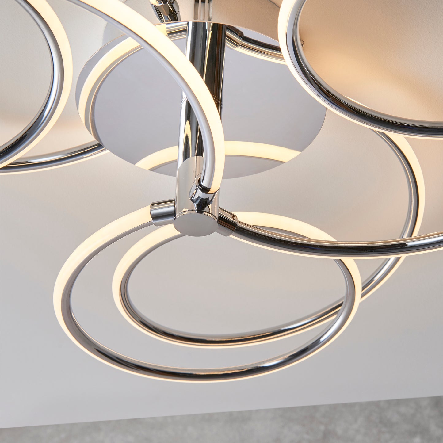 Contemporary Chrome Plated Ceiling Light