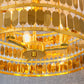 Hexagonal Gold Plate Effect Ceiling Light