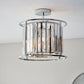 Crystal Glamour Bathroom Semi Flush Light