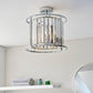 Crystal Glamour Bathroom Semi Flush Light