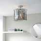 Crystal Glamour Bathroom Semi Flush Light