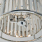 Crystal Glamour Bathroom Semi Flush Light