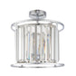 Crystal Glamour Bathroom Semi Flush Light