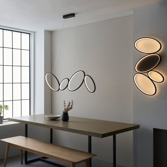 Modern Illuminatio Sleek Oval Flush Light