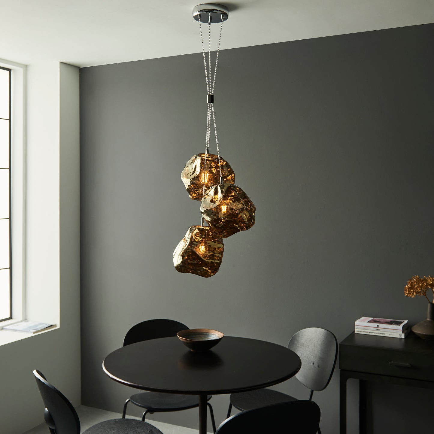 Volcanic Rock Inspired Pendant Light