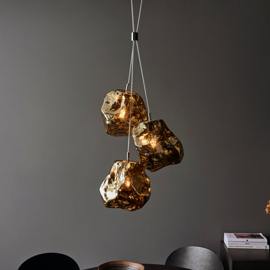 Volcanic Rock Inspired Pendant Light