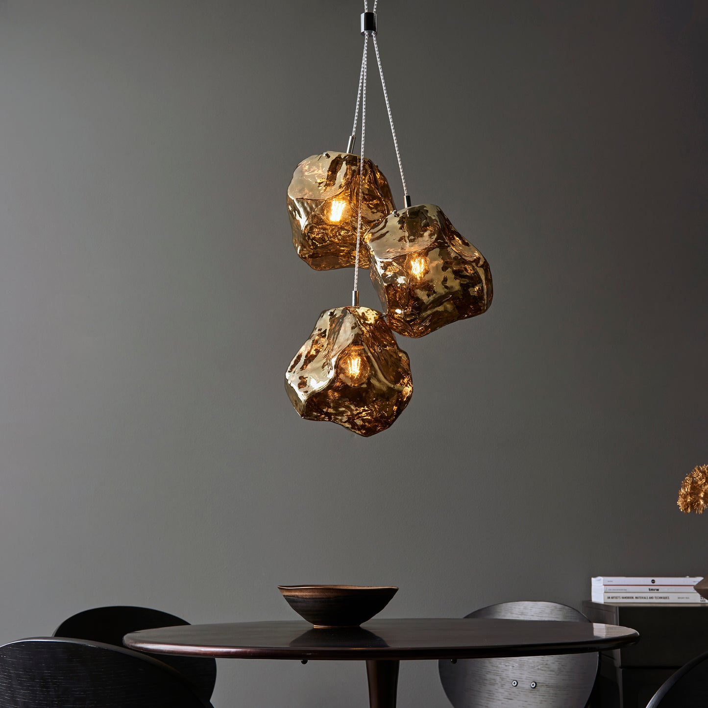 Volcanic Rock Inspired Pendant Light